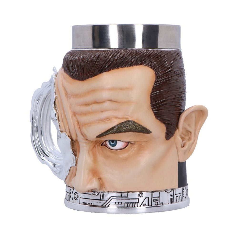 Terminator T-1000 Head with  Bullet Hole Collectible Tankard B6942A25