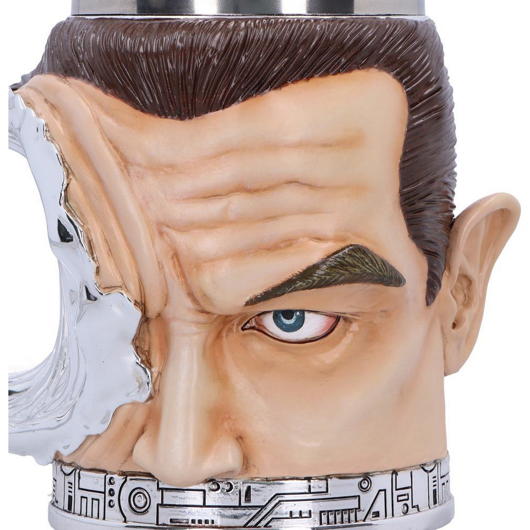 Terminator T-1000 Head with  Bullet Hole Collectible Tankard B6942A25