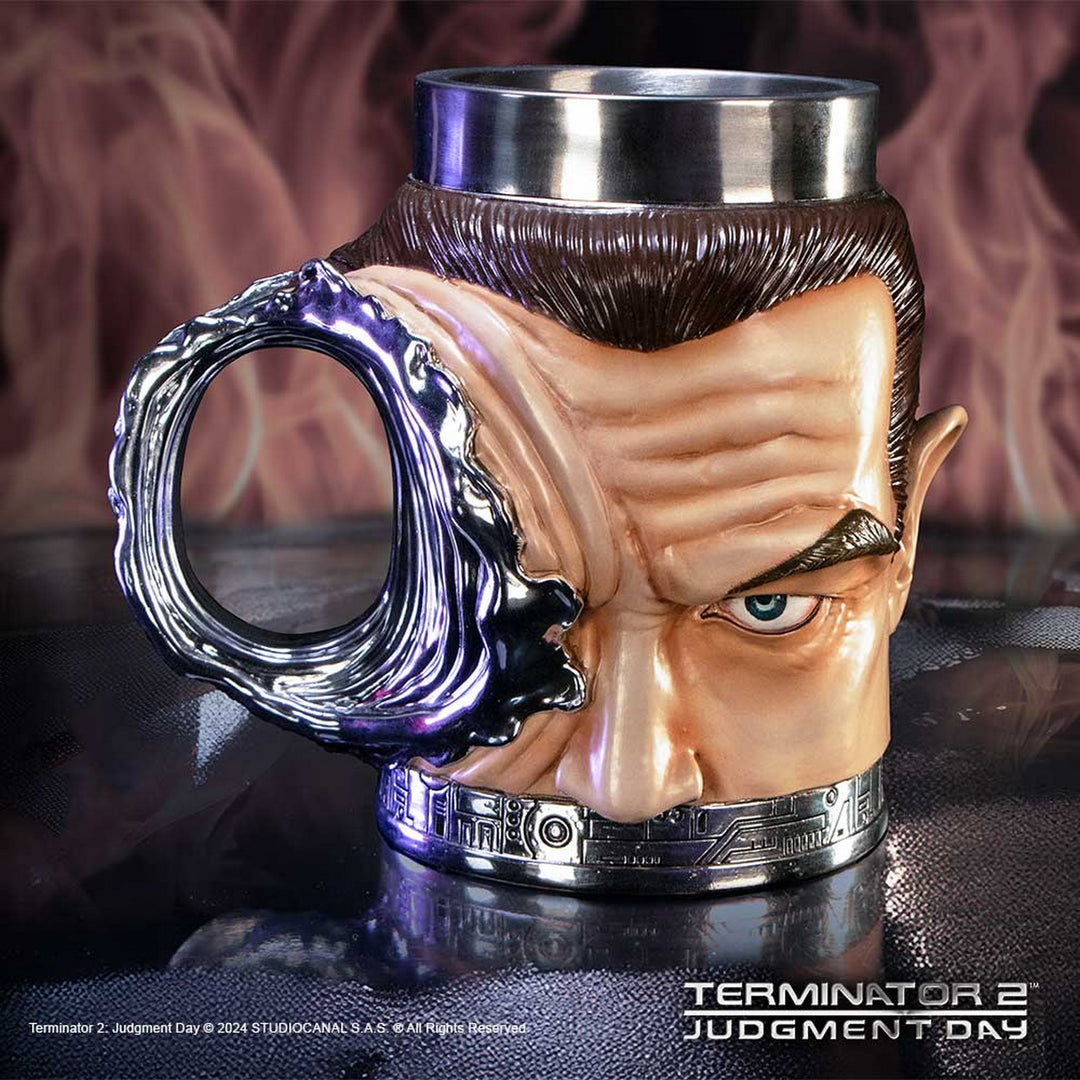 Terminator T-1000 Head with  Bullet Hole Collectible Tankard B6942A25