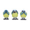 Three Wise Blue Tit Figurines in See no, Hear no, Speak no evil poses B6947A25