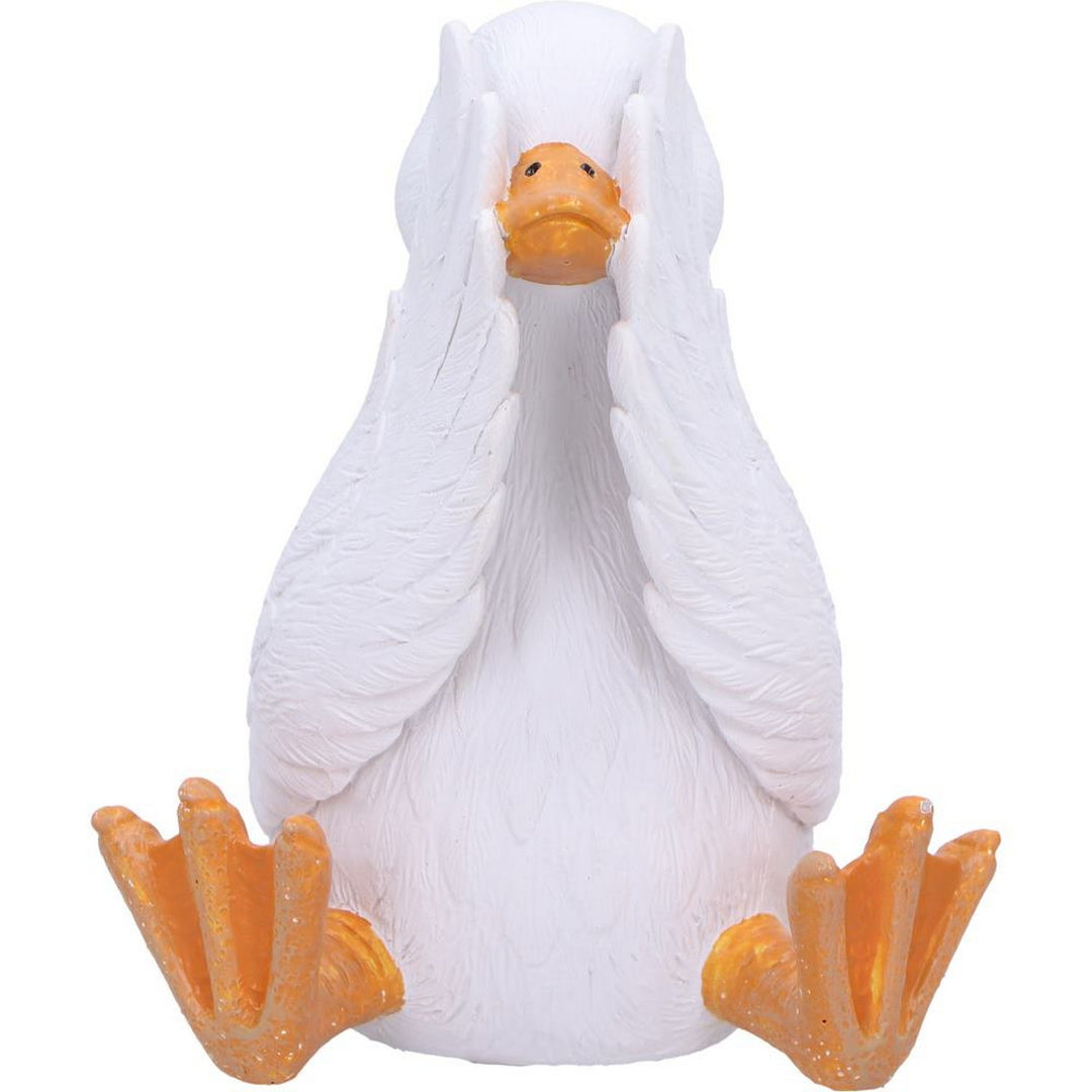 Three Wise Goofy Geese Figurines in See no, Hear no, Speak no evil poses B6948A25