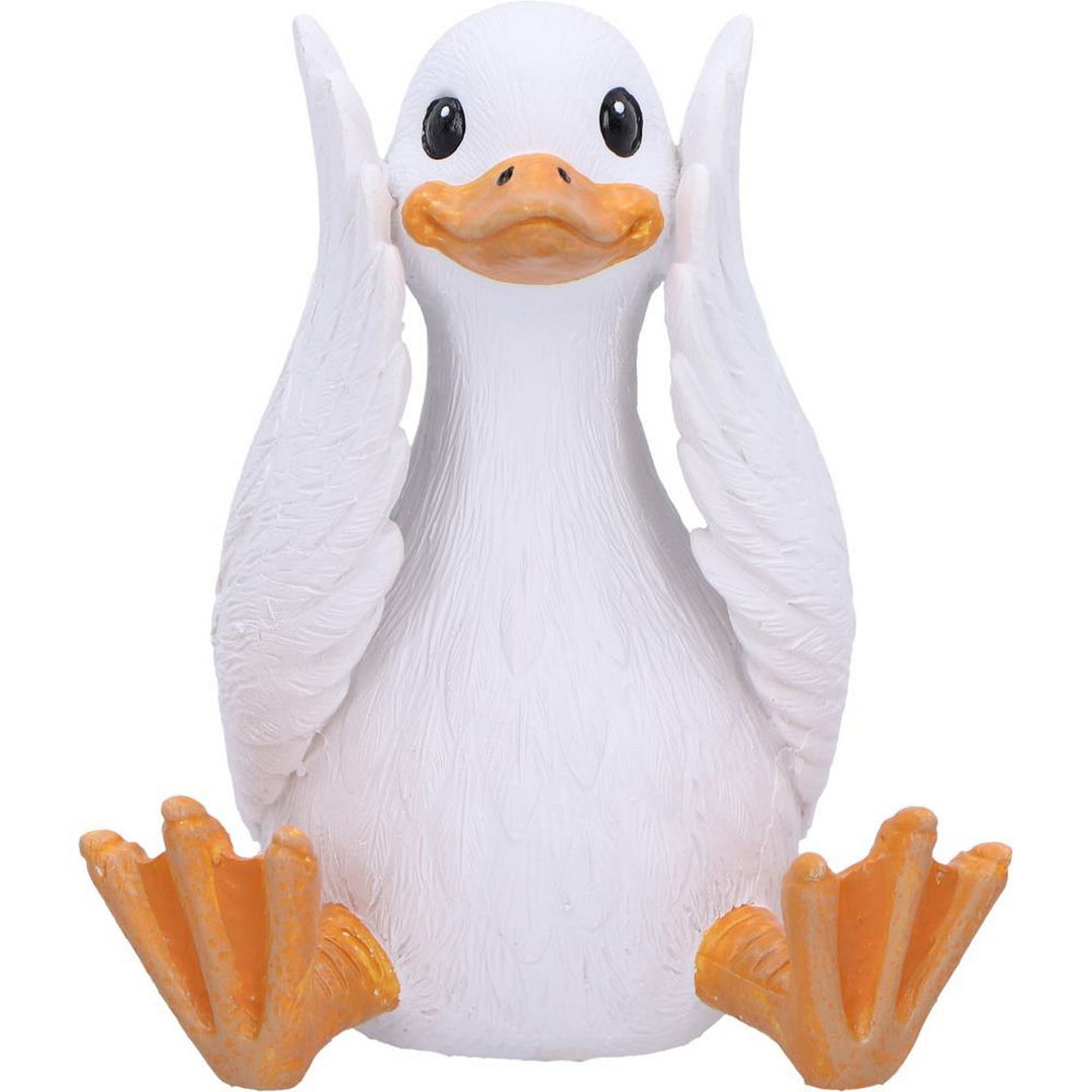 Three Wise Goofy Geese Figurines in See no, Hear no, Speak no evil poses B6948A25