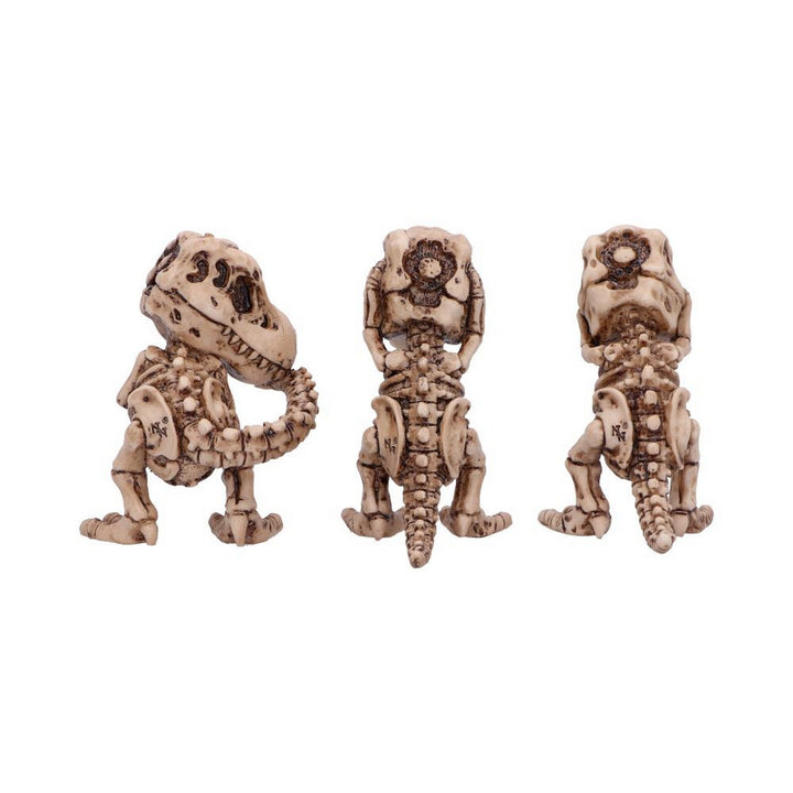 Three Wise Tyrannosaurus Rex Skeleton Figurines B6974A25