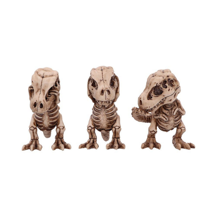 Three Wise Tyrannosaurus Rex Skeleton Figurines B6974A25