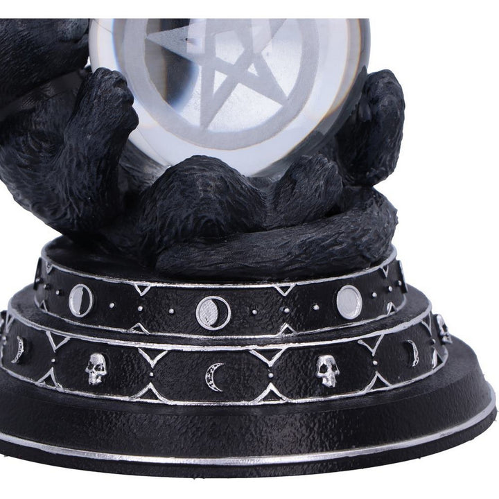 Cult Cuties Purrah Witch Cat Ornament Holding a Crystal Ball B6979A25