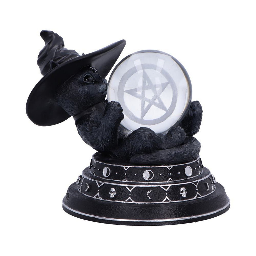 Cult Cuties Purrah Witch Cat Ornament Holding a Crystal Ball B6979A25