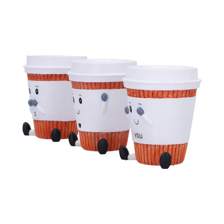 Three Wise Coffee Cups Figurines by Nemesis Now B7024M25
