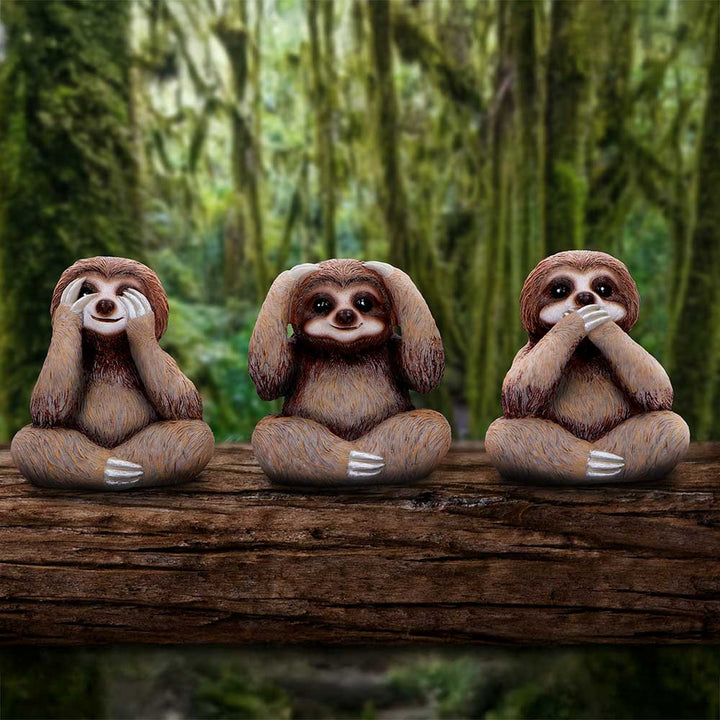 Three Wise Sloths Figurines by Nemesis Now B7025M25