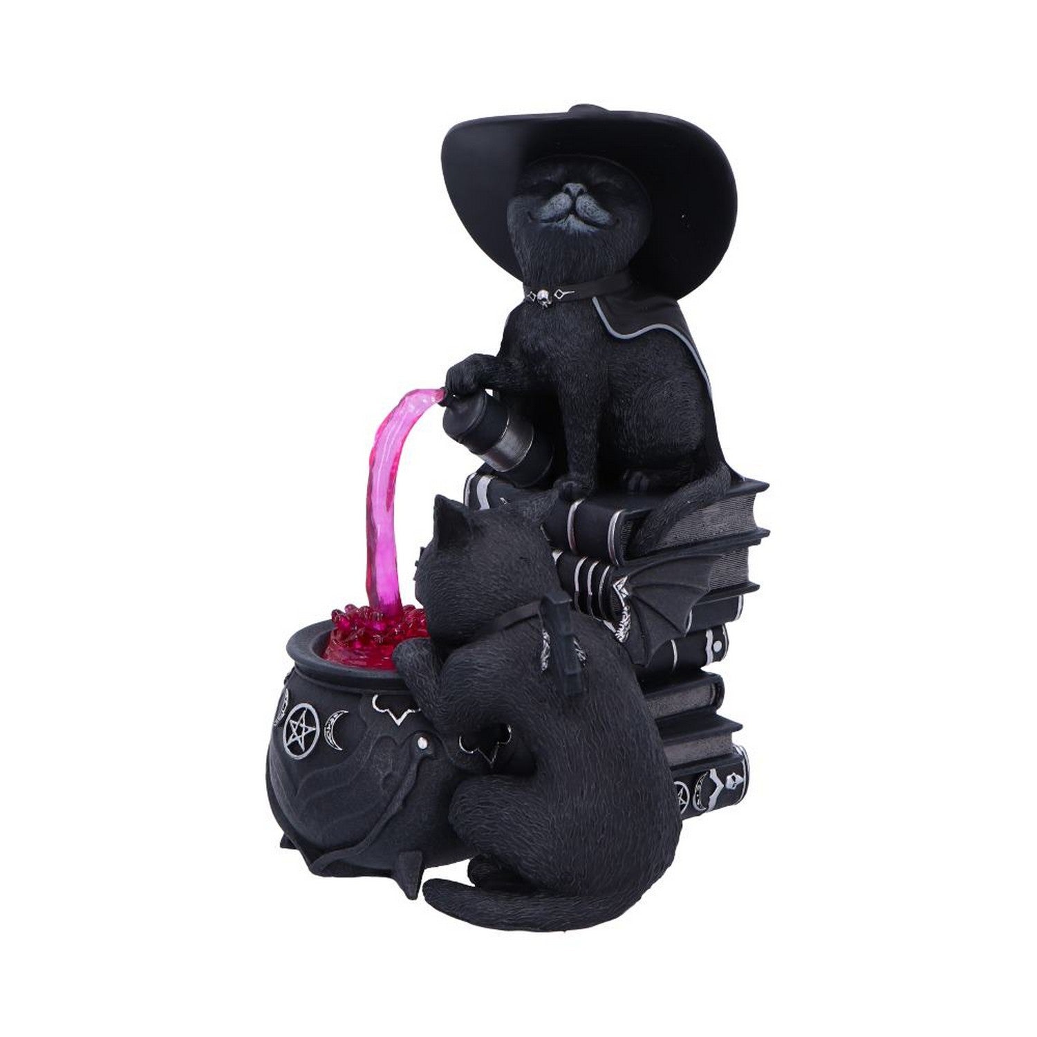 Cult Cuties Malpuss and Purrah Curious Cauldron 18.5cm B7148C25