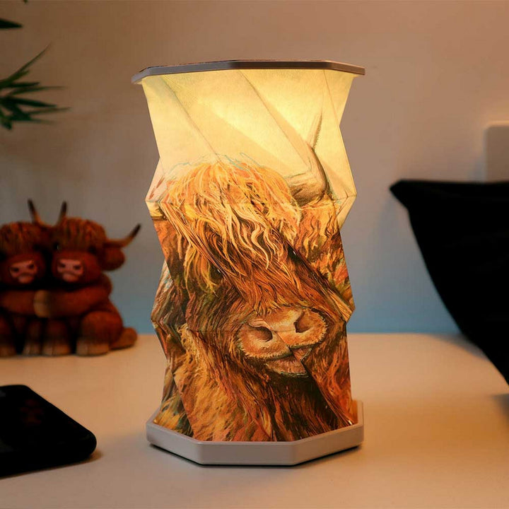 Highland Cow Foldable Lamp Rechargeable USB Powered B7158B25