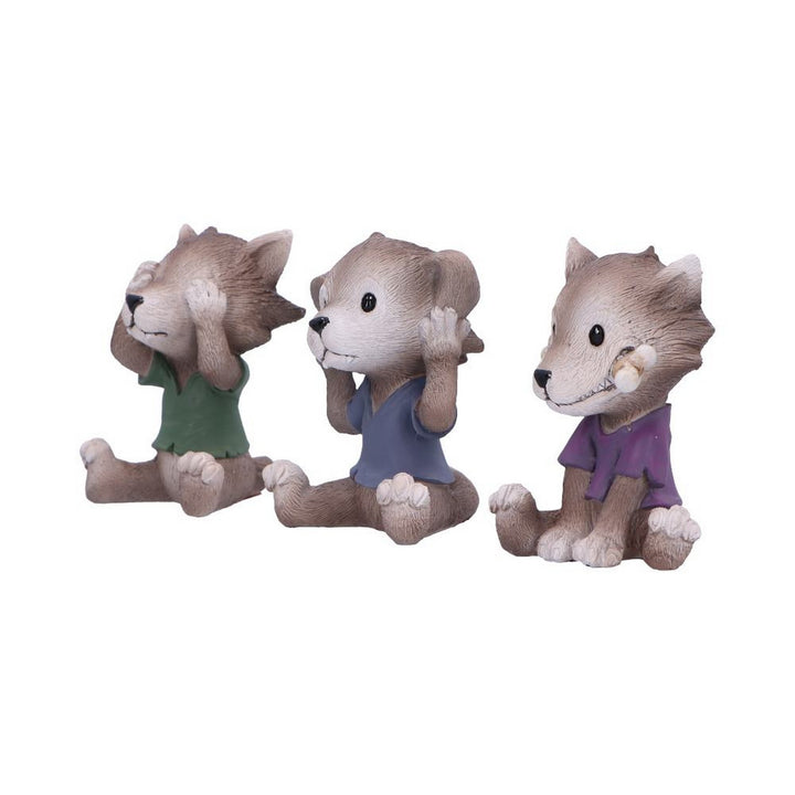 Three Wise Werewolf Collectible Figurines 7.5cm B7228C25
