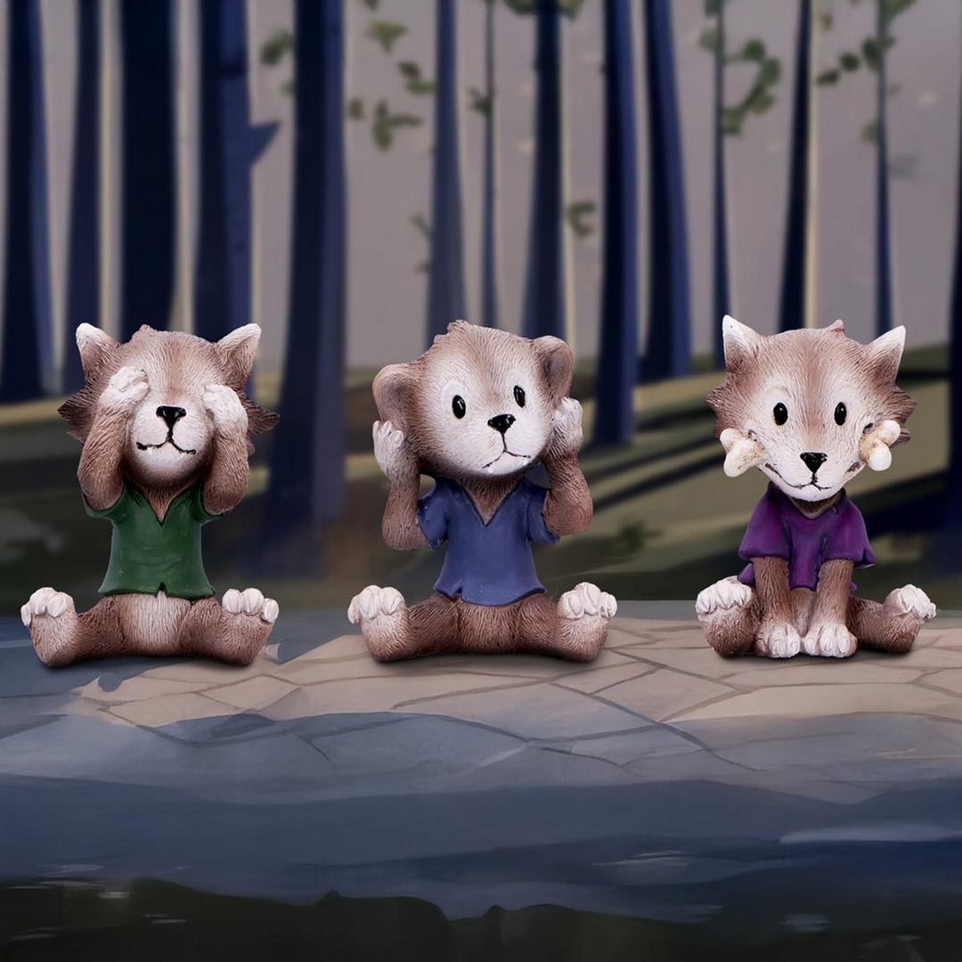 Three Wise Werewolf Collectible Figurines 7.5cm B7228C25