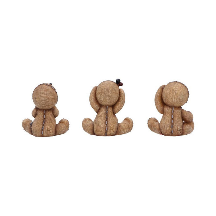 Three Wise Voodoo Doll Collectible Figurines 8cm B7229C25
