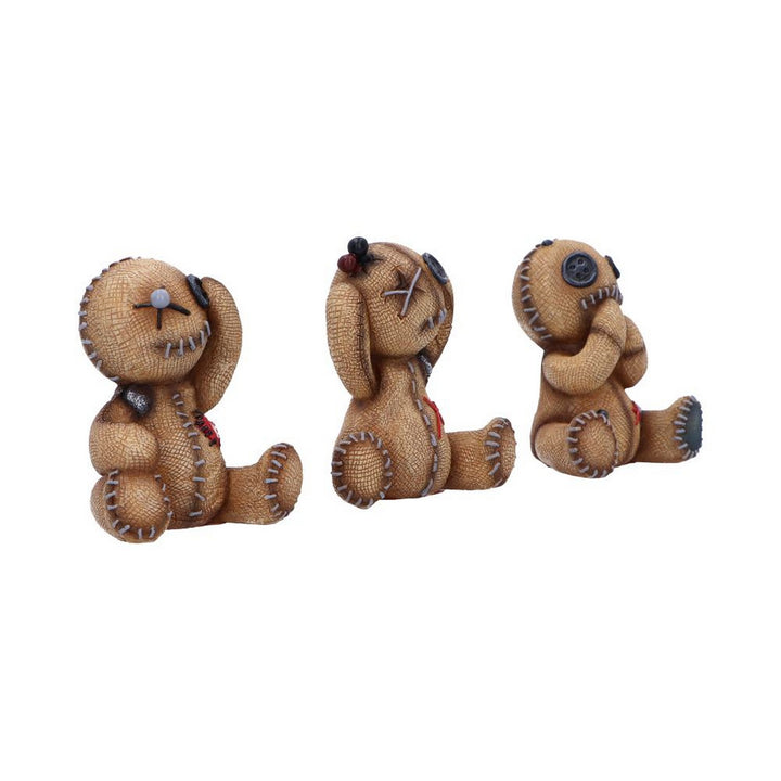 Three Wise Voodoo Doll Collectible Figurines 8cm B7229C25