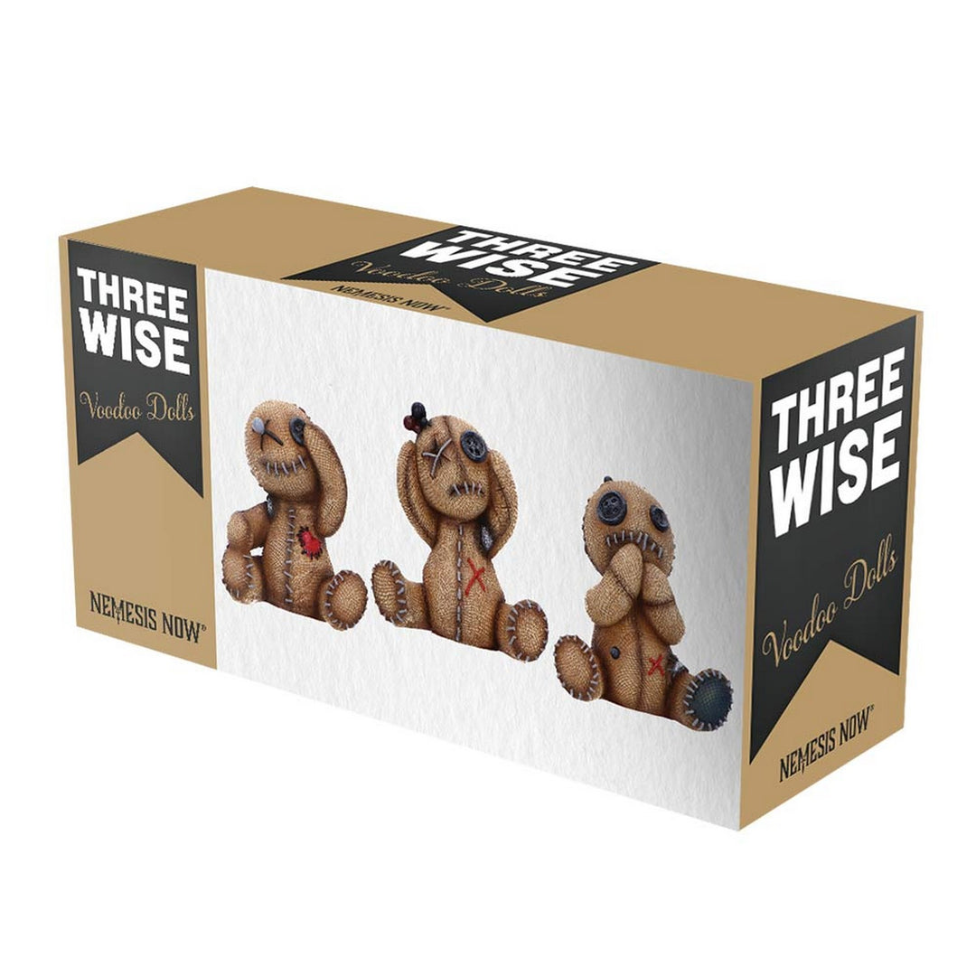 Three Wise Voodoo Doll Collectible Figurines 8cm B7229C25