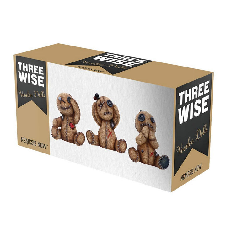 Three Wise Voodoo Doll Collectible Figurines 8cm B7229C25