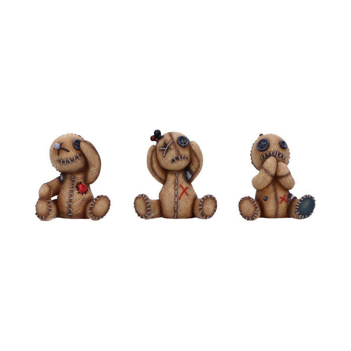 Three Wise Voodoo Doll Collectible Figurines 8cm B7229C25