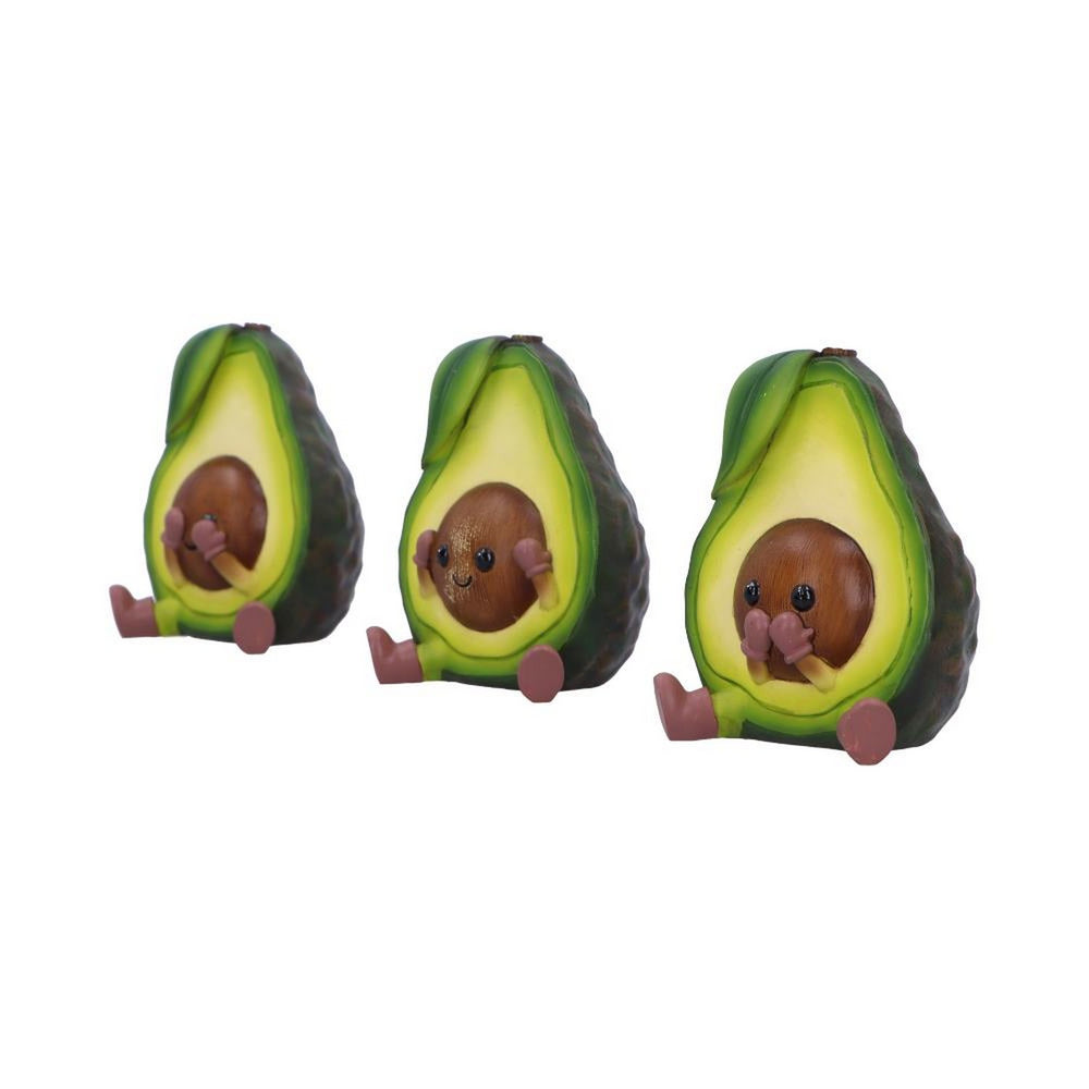 Three Wise Avocado Collectible Figurines 8.5cm B7231C25