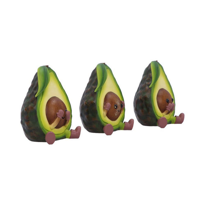 Three Wise Avocado Collectible Figurines 8.5cm B7231C25