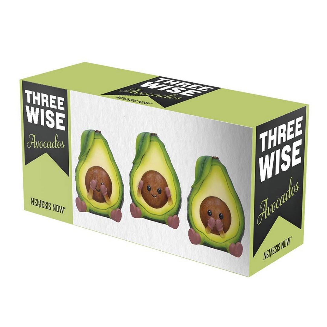 Three Wise Avocado Collectible Figurines 8.5cm B7231C25
