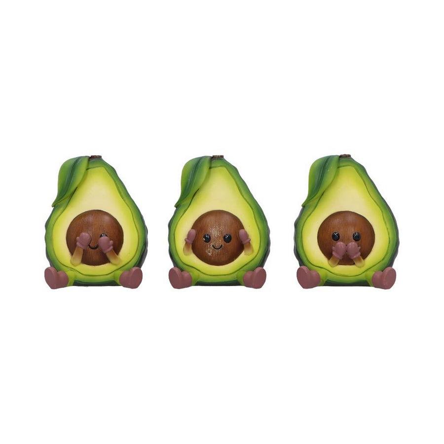 Three Wise Avocado Collectible Figurines 8.5cm B7231C25