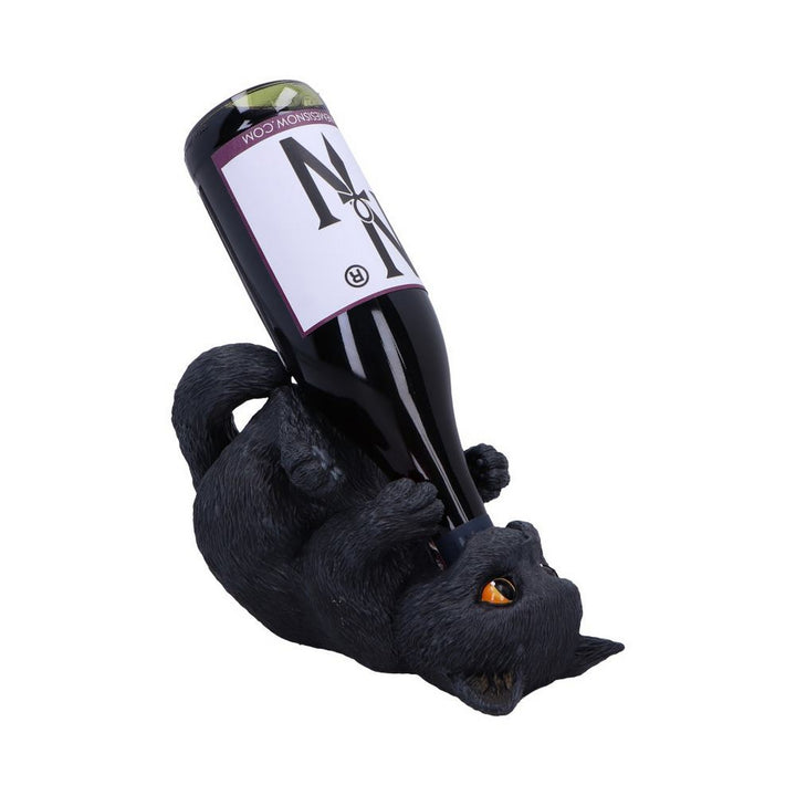 Black Cat Guzzler Wine Bottle Holder 18cm B7243C25