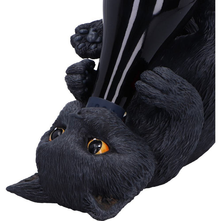 Black Cat Guzzler Wine Bottle Holder 18cm B7243C25