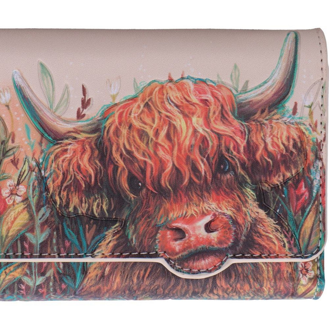 Highland Cow Embossed Purse 10cm B7246C25