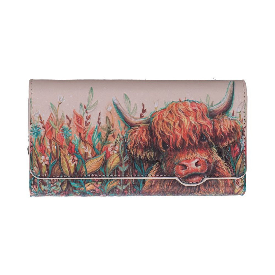Highland Cow Embossed Purse 10cm B7246C25