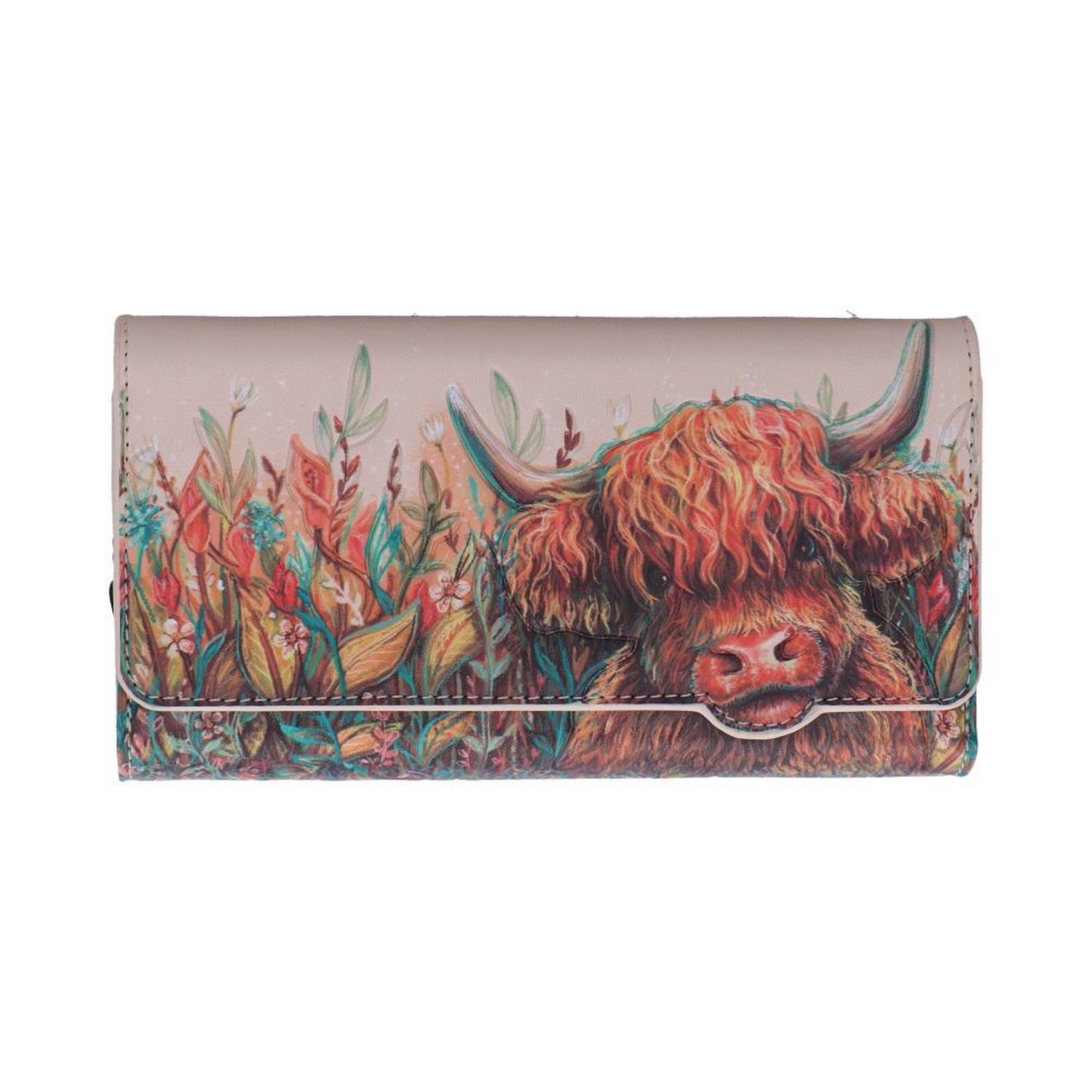 Highland Cow Embossed Purse 10cm B7246C25