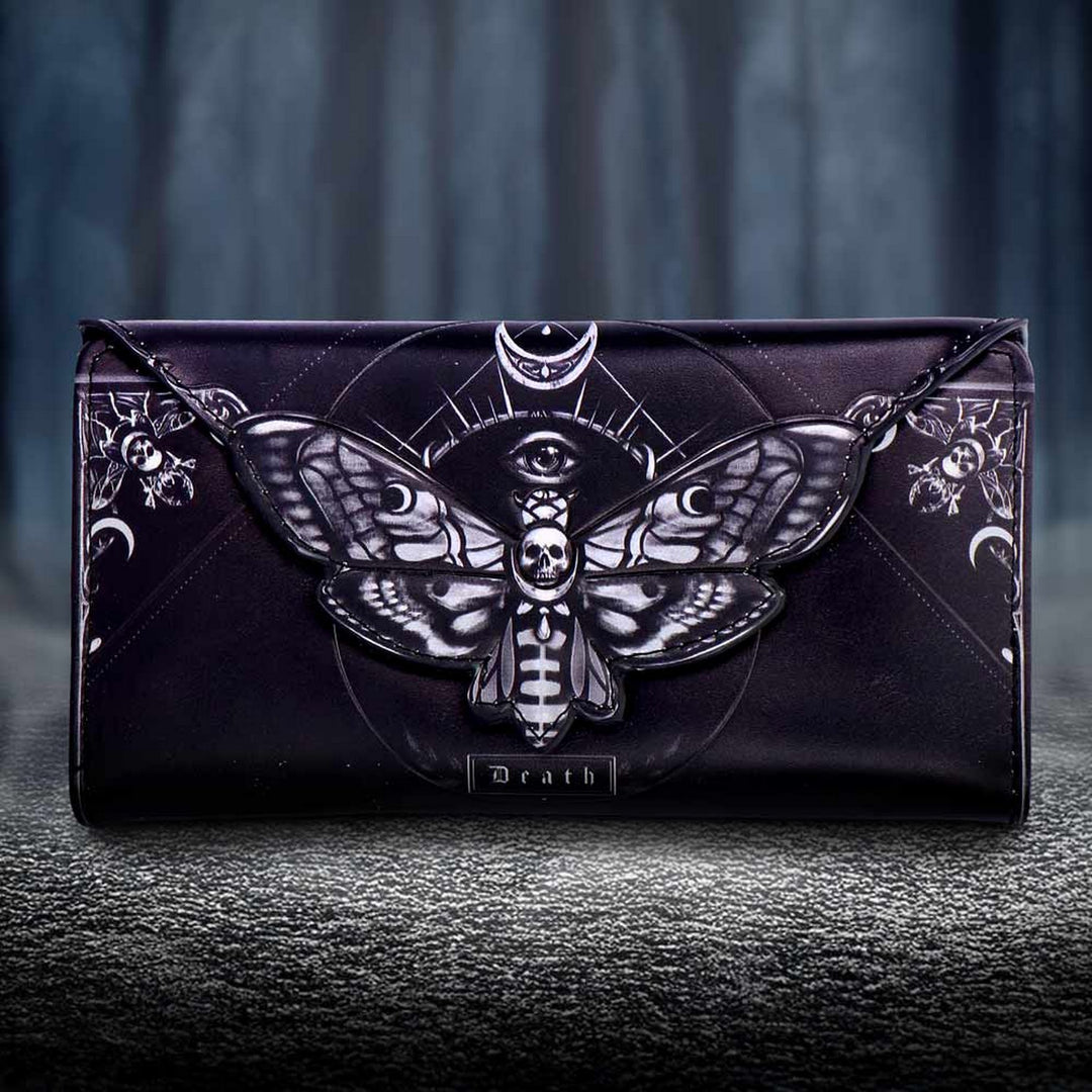 Deaths Head Moth Embossed Purse 9.5cm B7258C25
