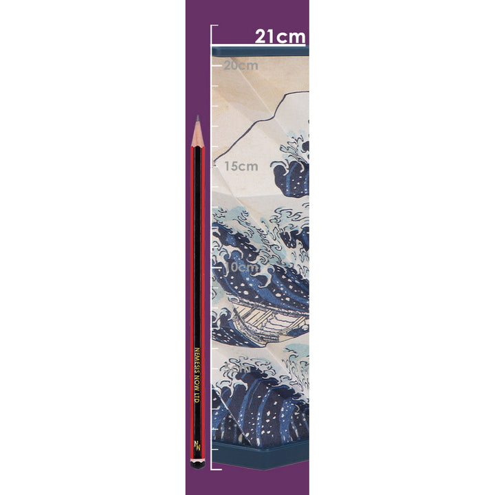 The Great Wave Off Kanagawa Foldable Lamp Rechargeable USB Powered 21cm B7316C25
