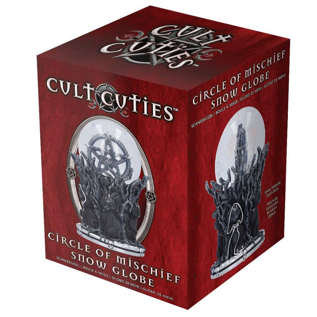 Cult Cuties Circle of Mischief Snow Globe 12cm B7330A26