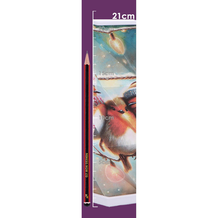 Winter Robins Foldable Lamp 21cm B7354C25