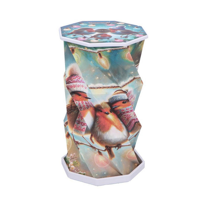 Winter Robins Foldable Lamp 21cm B7354C25