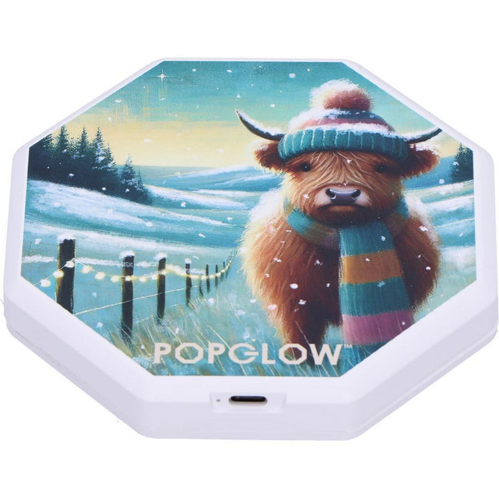 Winter Highland Cows Foldable LED Lamp 21cm B7355C25