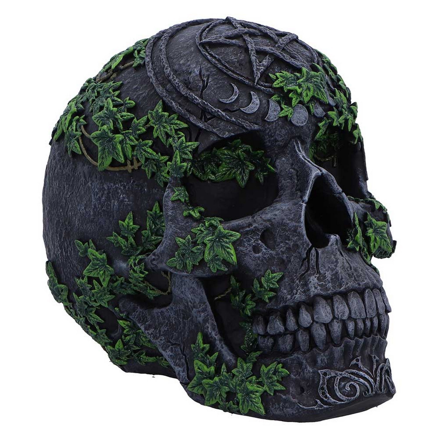Aged Pentagram Skull Figurine B7366A26