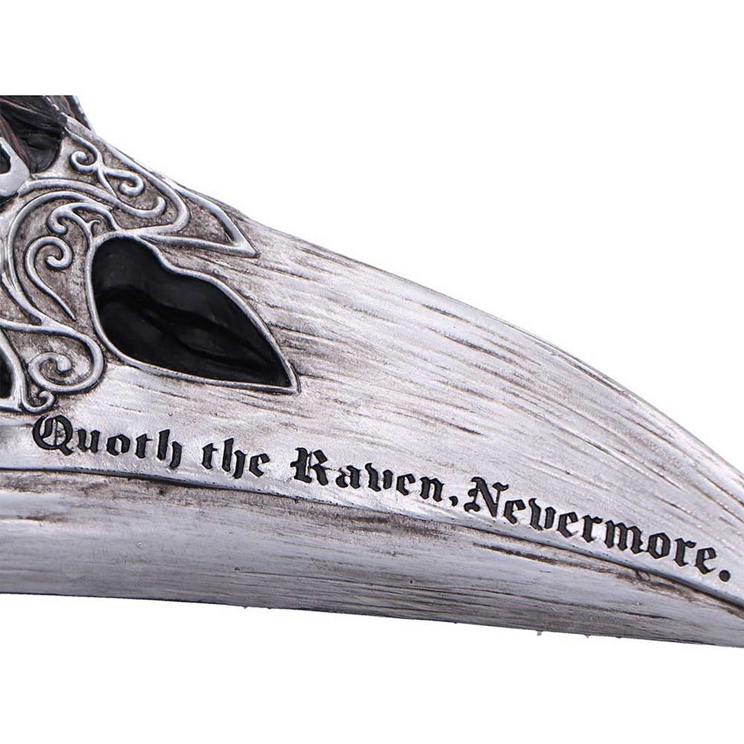 Quoth The Raven Skull Ornament 7.5cm B7367A26