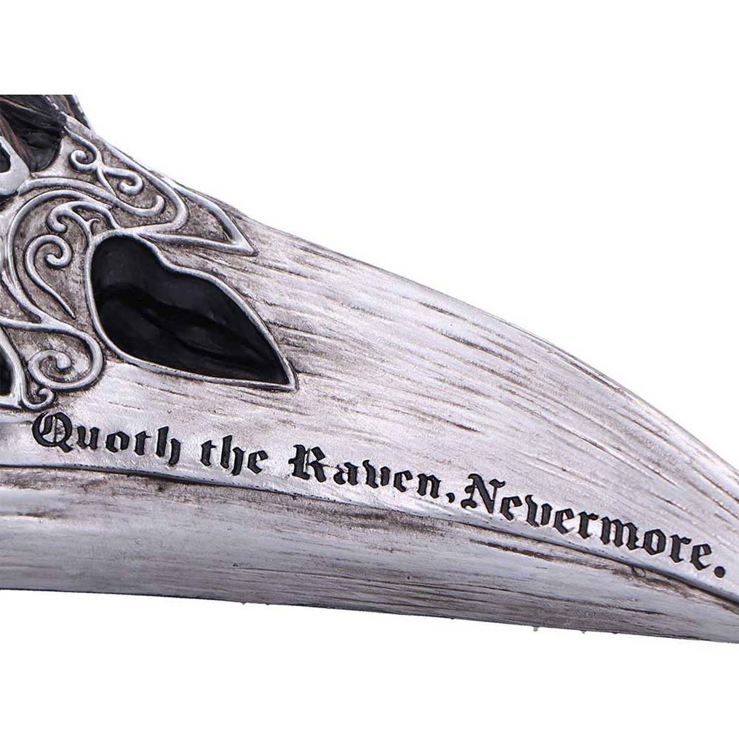 Quoth The Raven Skull Ornament 7.5cm B7367A26