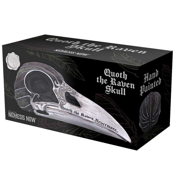 Quoth The Raven Skull Ornament 7.5cm B7367A26