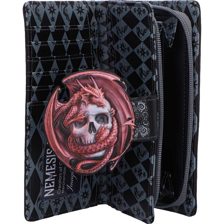 Skull Embrace Embossed Purse by Anne Stokes B7393A26