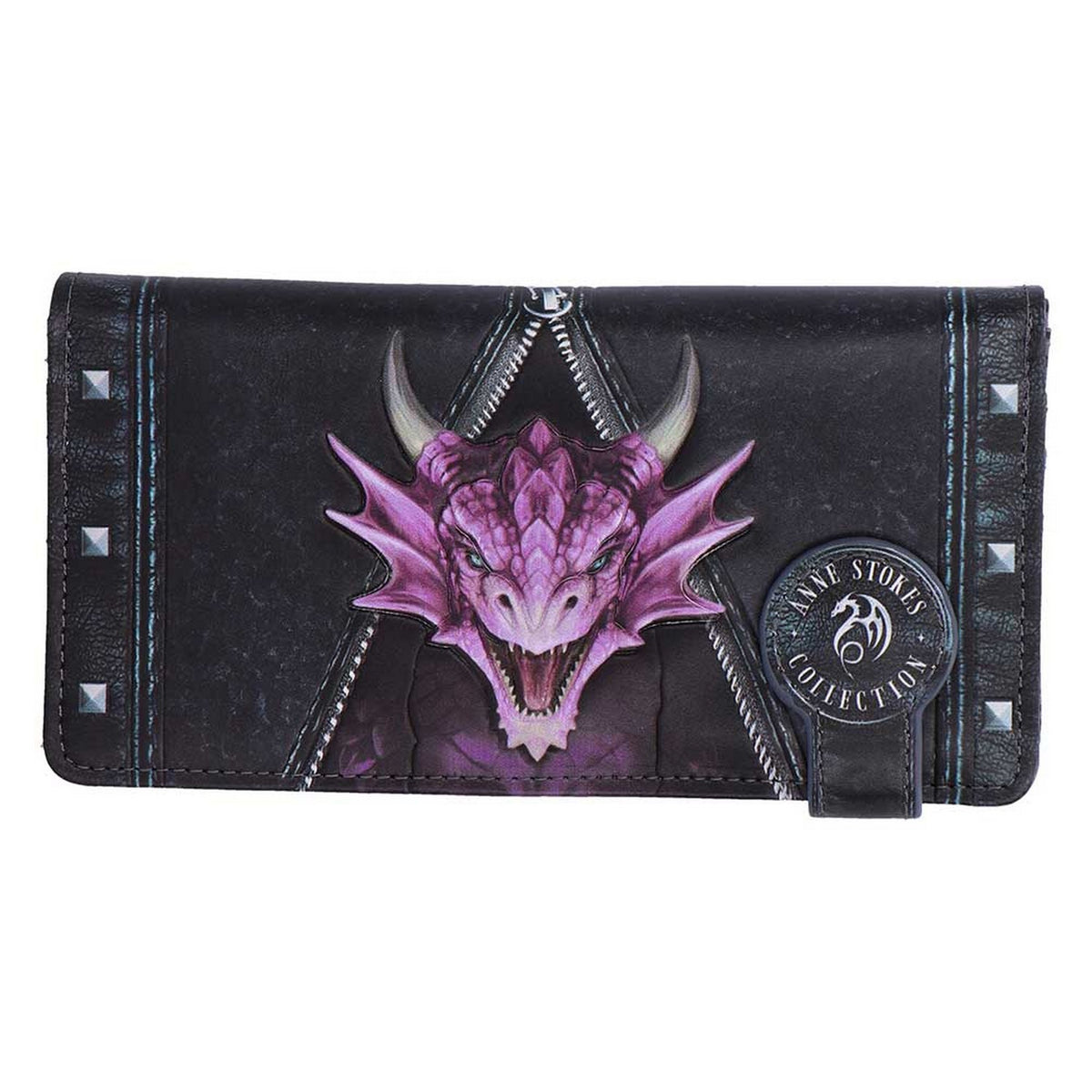 Unzipped Dragon Embossed Purse by Anne Stokes B7394A26