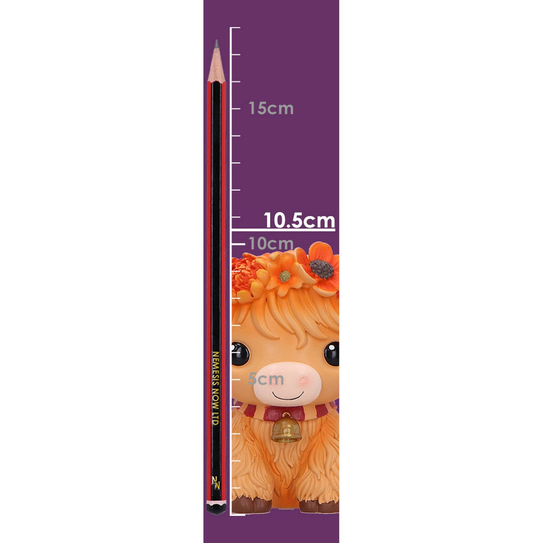 Marigold Orange Flower Cow Figurine 10.8cm B7442A26