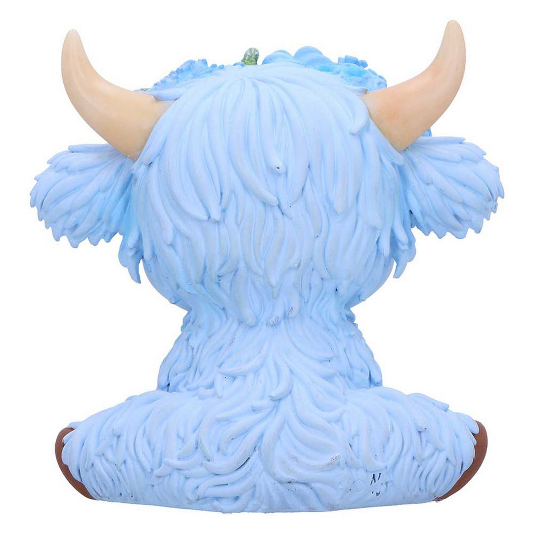 Bluebell Blue Flower Cow Figurine 10.8cm B7444A26