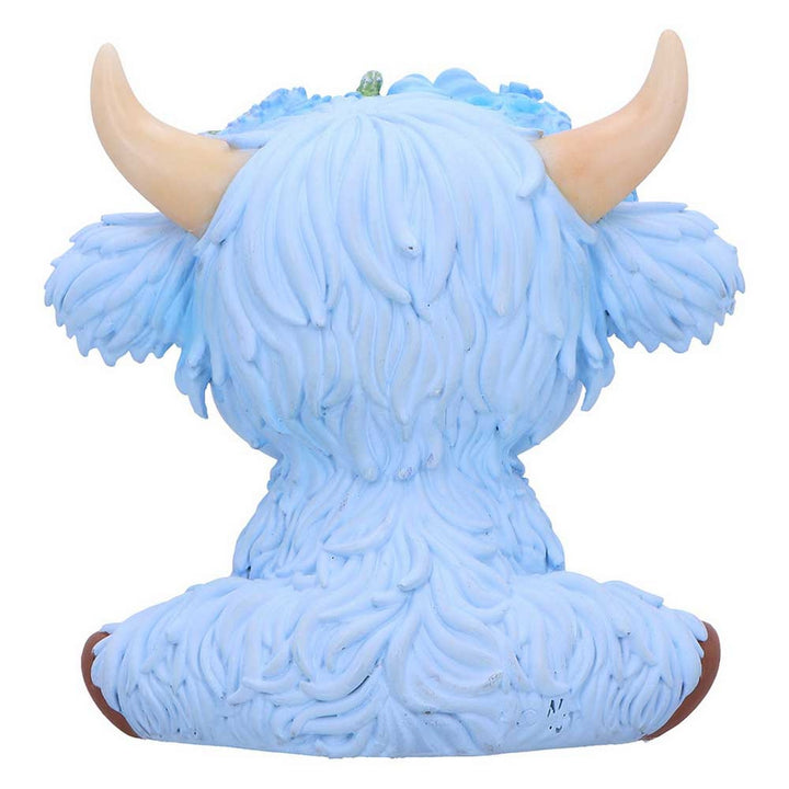 Bluebell Blue Flower Cow Figurine 10.8cm B7444A26
