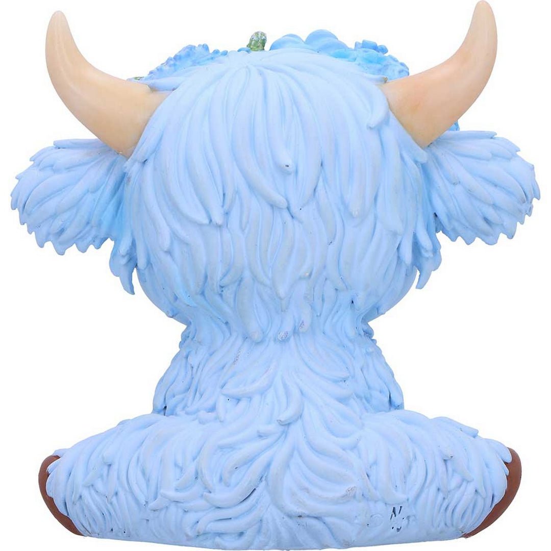 Bluebell Blue Flower Cow Figurine 10.8cm B7444A26