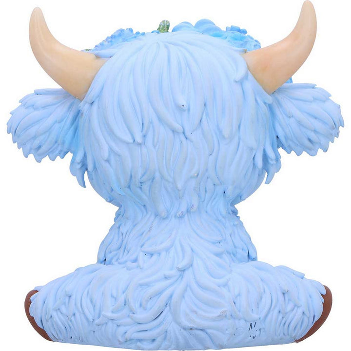 Bluebell Blue Flower Cow Figurine 10.8cm B7444A26