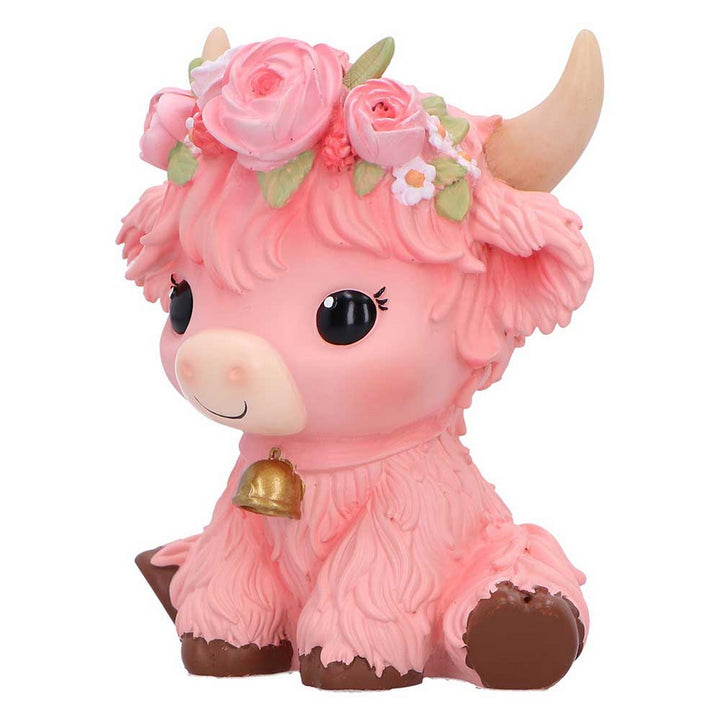 Primrose Pink Flower Cow 10.8cm B7445A26