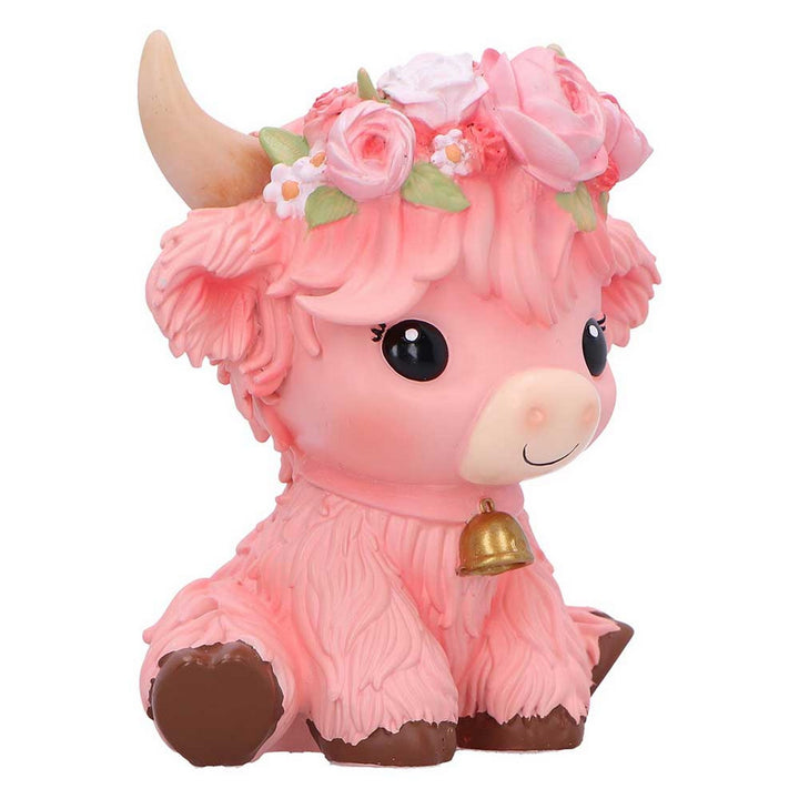 Primrose Pink Flower Cow 10.8cm B7445A26