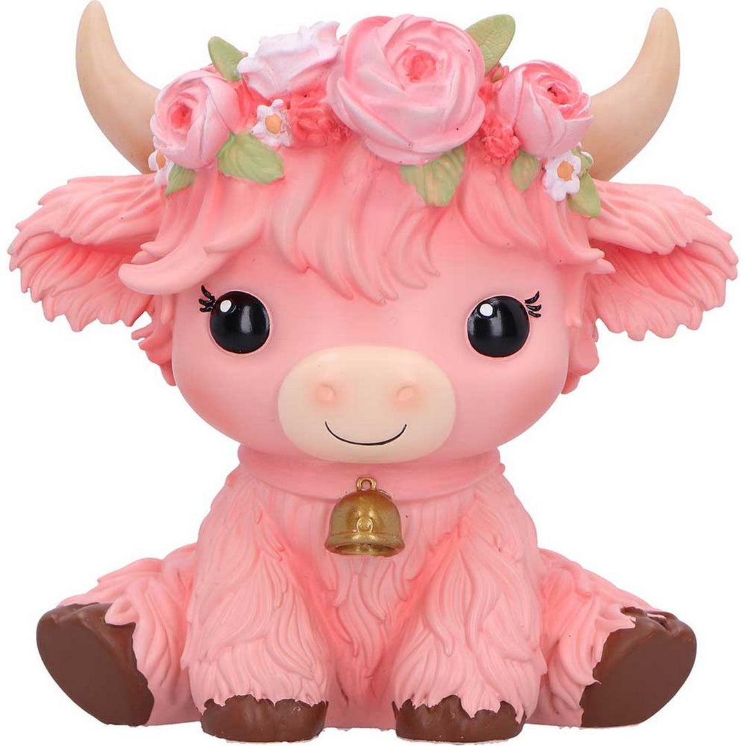 Primrose Pink Flower Cow 10.8cm B7445A26